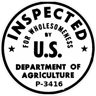 USDA inspected for wholesomeness poultry seal P-3416 — Fit 'n Prep Florida kitchen