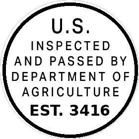 USDA inspected and passed seal EST. 3416 — Fit 'n Prep Florida kitchen